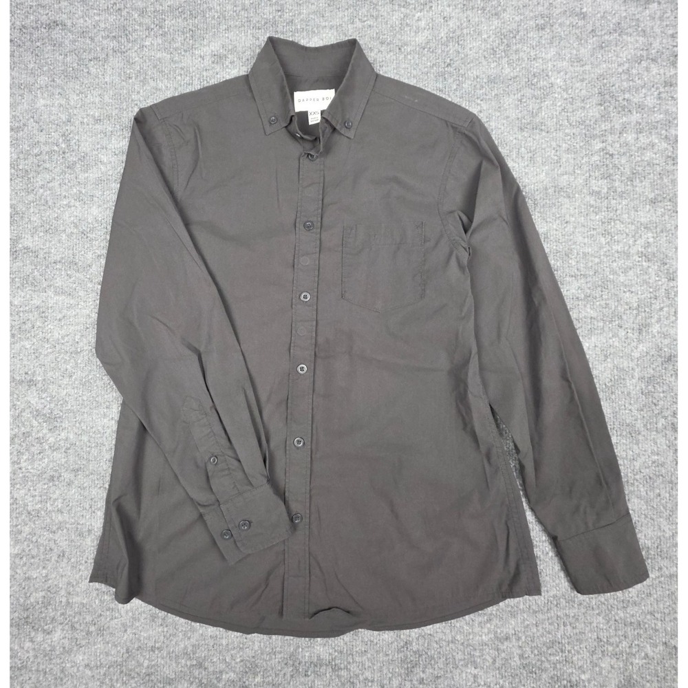 Dapper Boi Shirt Men's XXS Black Button Up & Snap Stretch Dress